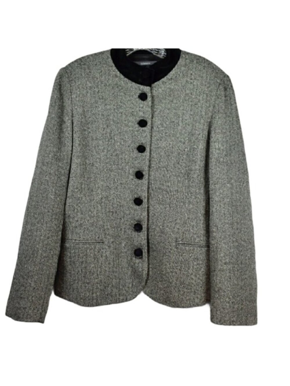Women's Vintage Liz Claiborne Black Herringbone BlazerJacket 14